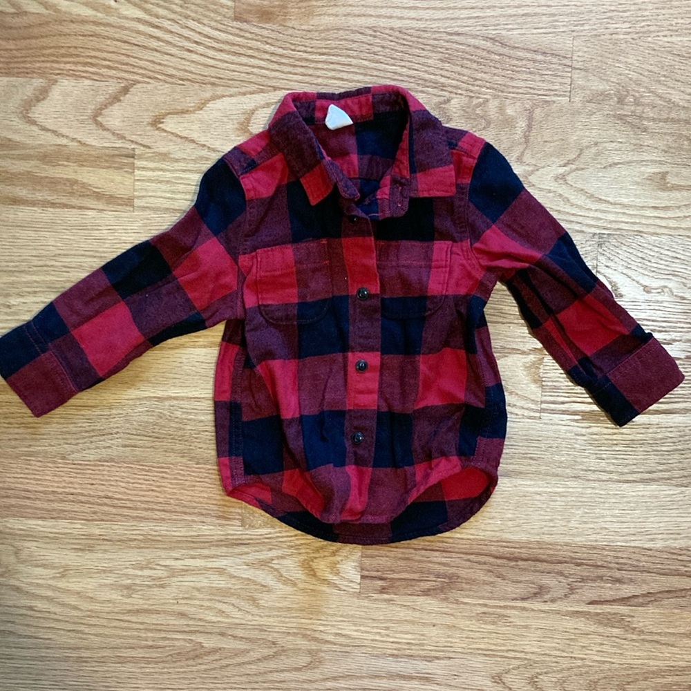 Baby Gap 18-24 mos Buffalo plaid flannel button down